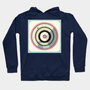 Cute Kawaii Pink and Blue Vinyl Record Hoodie